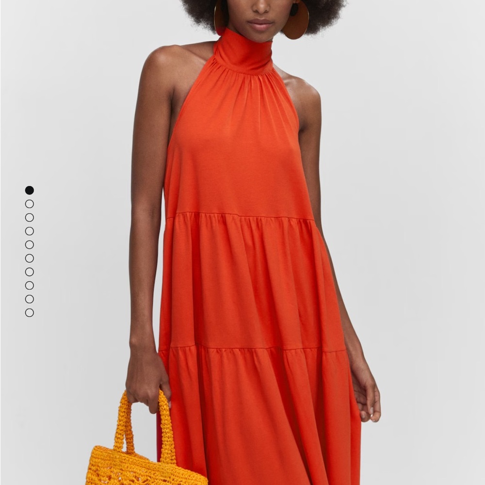 Mango Orange Maxi Dress